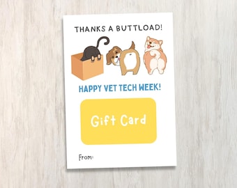 Funny Vet Tech Gift, Vet Tech Week Gift Bulk, Gift Card Holder, Vet Tech Appreciation, Veterinary Technician Week Gift, Vet Staff Thank You
