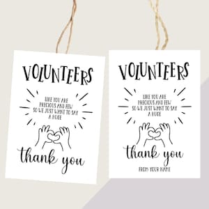 Volunteer Thank You Gift Tag Printable (PDF)