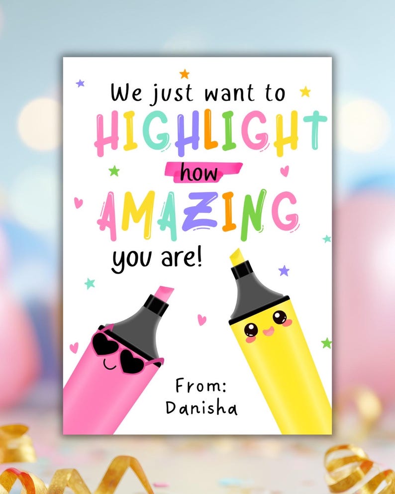 Highlight Card Teacher Appreciation Gift Tag Highlight What an Amazing Teacher Gift ...