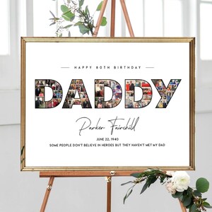 DADDY Photo Collage, Regalo de aniversario para el Día del Padre, Collage de imágenes personalizadas para papá, Idea de decoración de fiesta de cumpleaños, ¡ARCHIVOS DIGITALES!