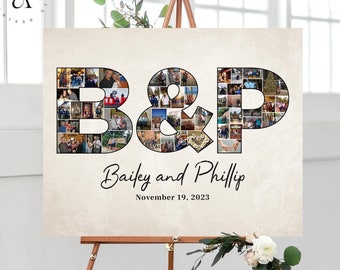 Letter Photo Collage, Photo Letter Collage, Name Photo Collage, Surname Digital, Letter Anniversary Gift,Custom Wall Art Idea,DIGITAL FILES!