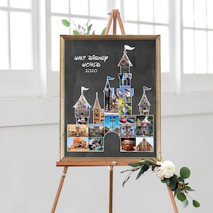 Colagem de fotos de castelo, presente de aniversário com colagem de imagens da Disneylândia, presente de fotos de férias personalizado, colagem de parede de fotos de Walt Disney, ARQUIVO DIGITAL!
