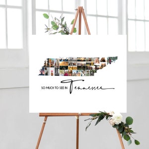 Tennessee Photo Collage, Tennessee Wall Art Decor, Gepersonaliseerde Home State Photo Collage, Fotocadeau-ideeën voor haar, DIGITALE BESTANDEN!