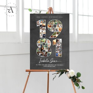 1981 Photo Collage Number, 40th Birthday Gift for Him, Anniversary Photo Poster for Her, 40th Birthday Party Decoration, DIGITAL FILES!