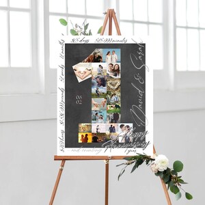 Colagem de fotos de primeiro aniversário, presente de colagem de fotos personalizado, presente de aniversário de um ano para namorado, para namorada, ARQUIVOS DIGITAIS