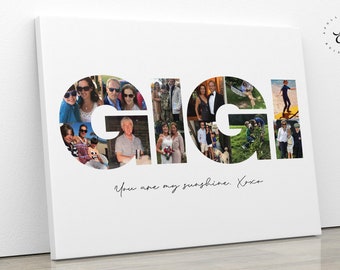 GIGI Picture Collage, Grandparents Day Photo Gift, Grandma Birthday Photo Collage, Mother's Day Gift for Nana, DIGITAL Birthday Decoration