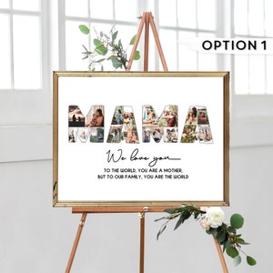 MAMA Birthday Picture Collage, MAMA Photo Collage, Anniversary Photo Gifts for Mom, Birthday Gift for Mum, Mother&#39;s Day Gift, DIGITAL files!