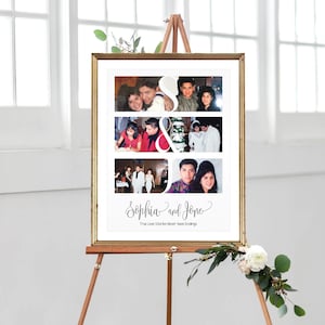 Collage de imagen inicial, regalo de aniversario para novio, esposo, collage de fotos personalizado, nombre de parejas, idea de regalo de boda, ARCHIVOS DIGITALES