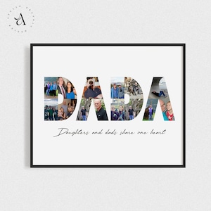 DADA Photo Collage, Papa Birthday Picture Collage, Daddy Photo Gifts, Birthday Gift for Father, Anniversary Party Decoration, DIGITAL FILES!
