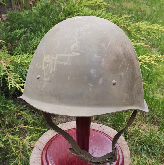 cap hat rare original rivets on chin strap armor Rare USSR Military Soviet Army WWII SSh40 type Steel Helmet with number 1940-50ss new