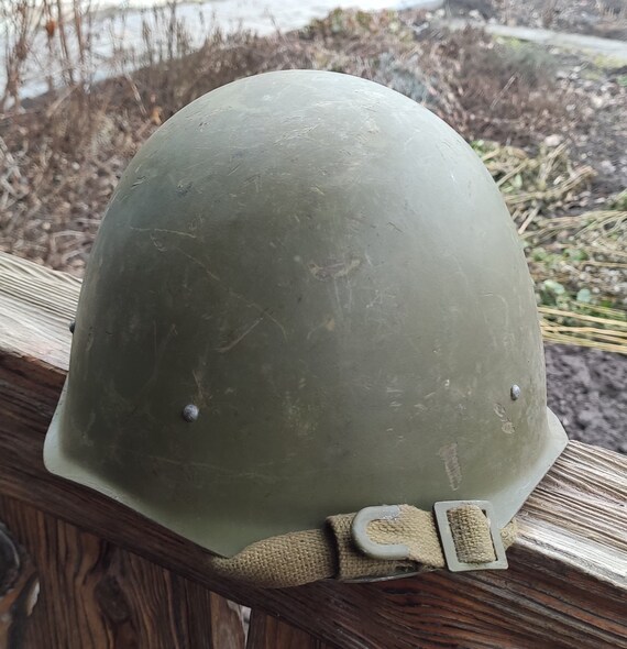 cap hat rare original rivets on chin strap armor Rare USSR Military Soviet Army WWII SSh40 type Steel Helmet with number 1940-50ss new