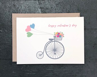Valentine's Day Card Set | Vintage Bicycle Valentine - Set of 8