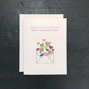 Lot de cartes de Saint-Valentin | Coeurs enveloppés - Lot de 8