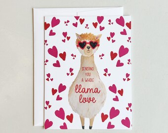Valentine's Day Card Set | Llama Love | Sending Love | Set of 8