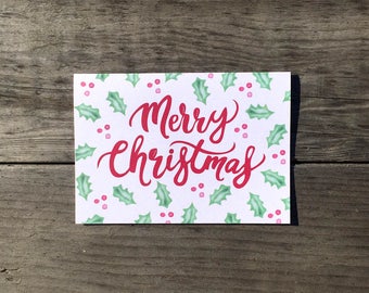 Christmas Card Set | Christmas Holly - Set of 8