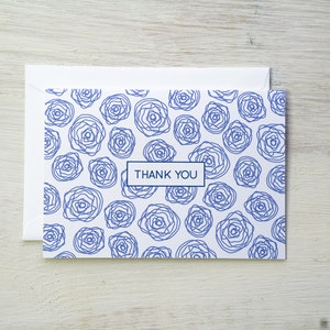 Thank You Card Set | Wire Rose - Set of 8