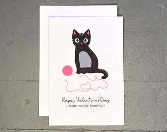 Valentine's Day Card Set | You're Purrfect - Set of 8
