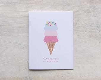 Happy Birthday Card | Ice Cream Cone