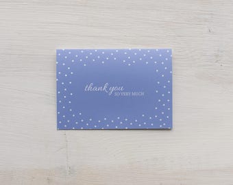 Thank You Card Set | Blue Polka Dot - Set of 8