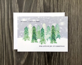 Christmas Card Set | Snowy Evergreens - Set of 8