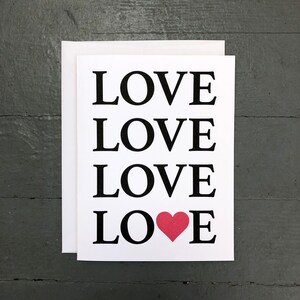 Valentine's Day Card Set | Love Love Love - Set of 8