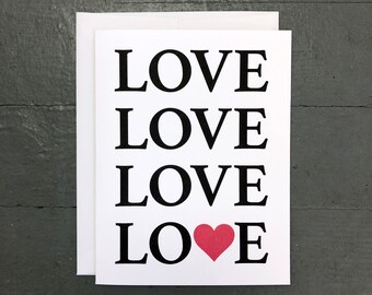 Love Valentine's Day Card Set: Shimmer Heart, Linen Paper (Set of 8)