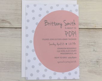 Baby Shower Invitation | About to POP - Printed