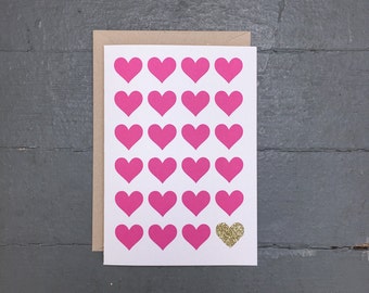 Note Card Set | Glitter Heart - Set of 8