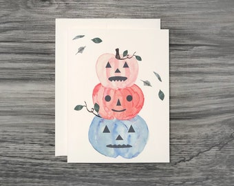Fall Greeting Card Set | Jack-o-lanterns - Set of 8