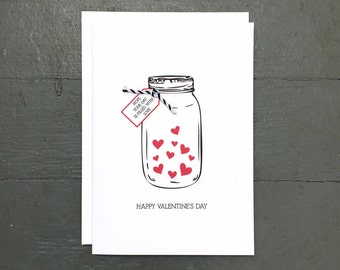 Valentine's Day Card Set | Mason Jar - Set of 8