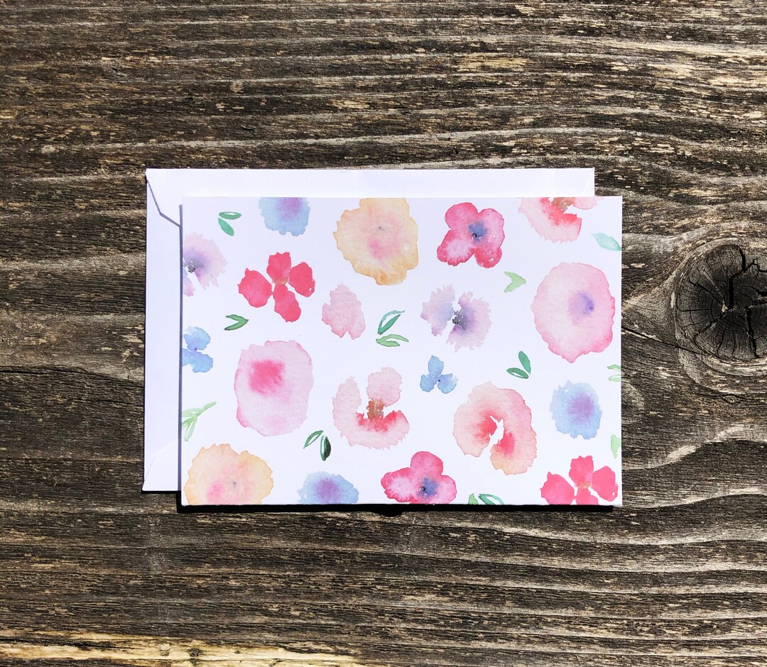 Note Card Set | Wildflower Watercolor - Set of 8 - Etsy
