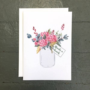 Thank You Card Set | Thanks A Bunch Mason Jar - Set of 8
