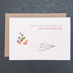 Valentine&#39;s Day Card Set | Paper Airplane Valentine - Set of 8