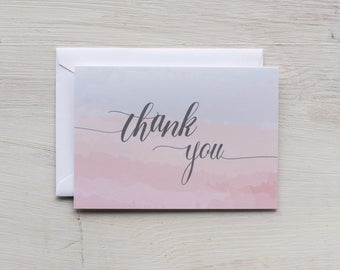 Thank You Card Set | Watercolor - Set of 8