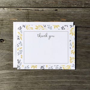 Personalized Stationery Set | Thank You Floral - Set of 10