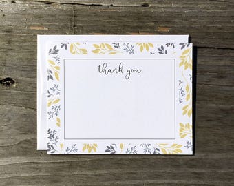 Personalized Stationery Set | Thank You Floral - Set of 10