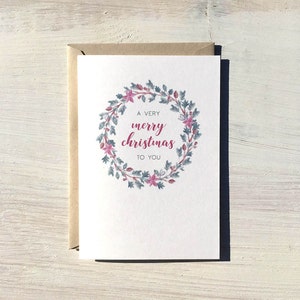 Christmas Card Set | Christmas Wreath - Set of 8