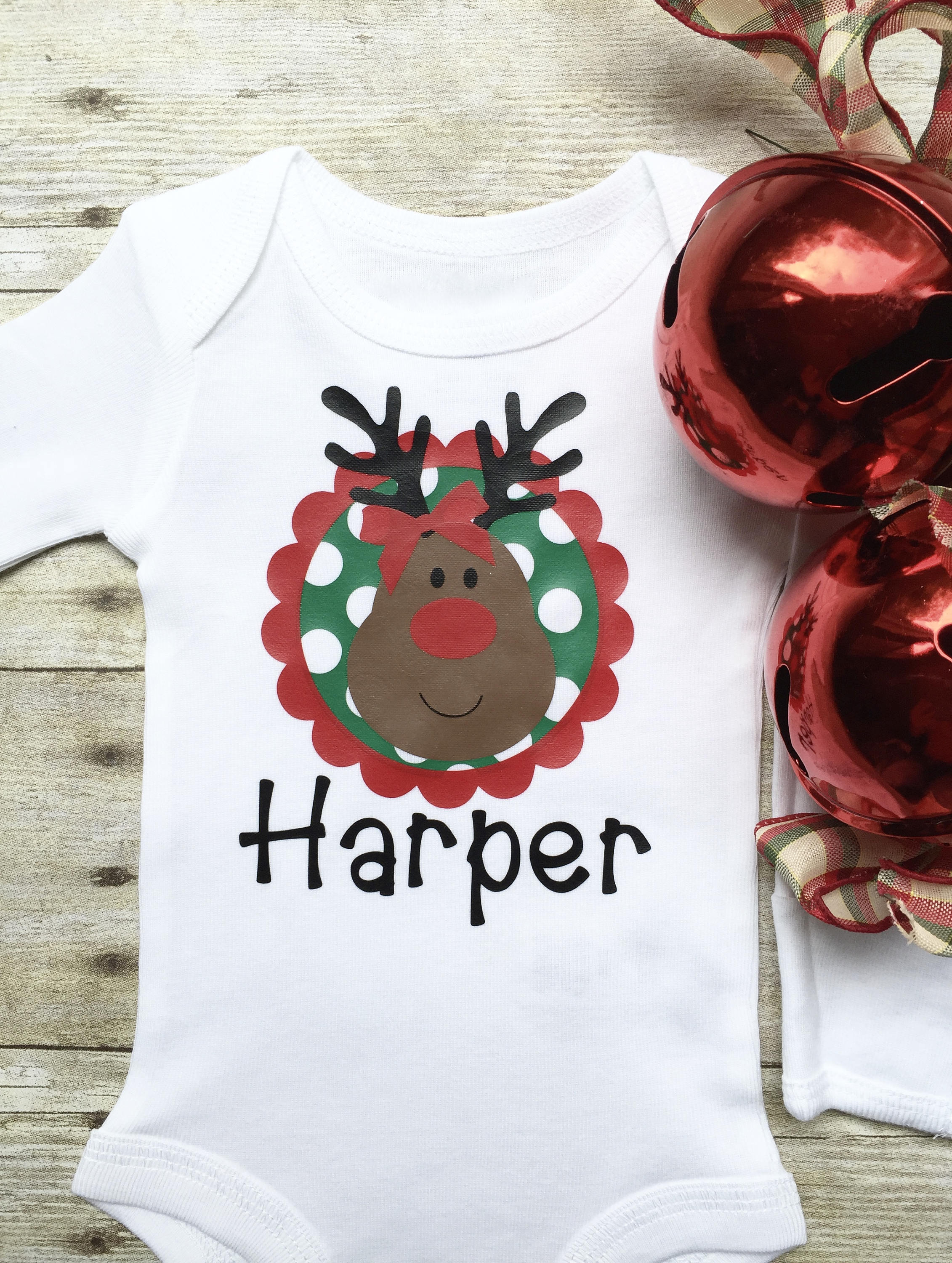 Baby Personalized Christmas Onesie Baby Girl Christmas Etsy