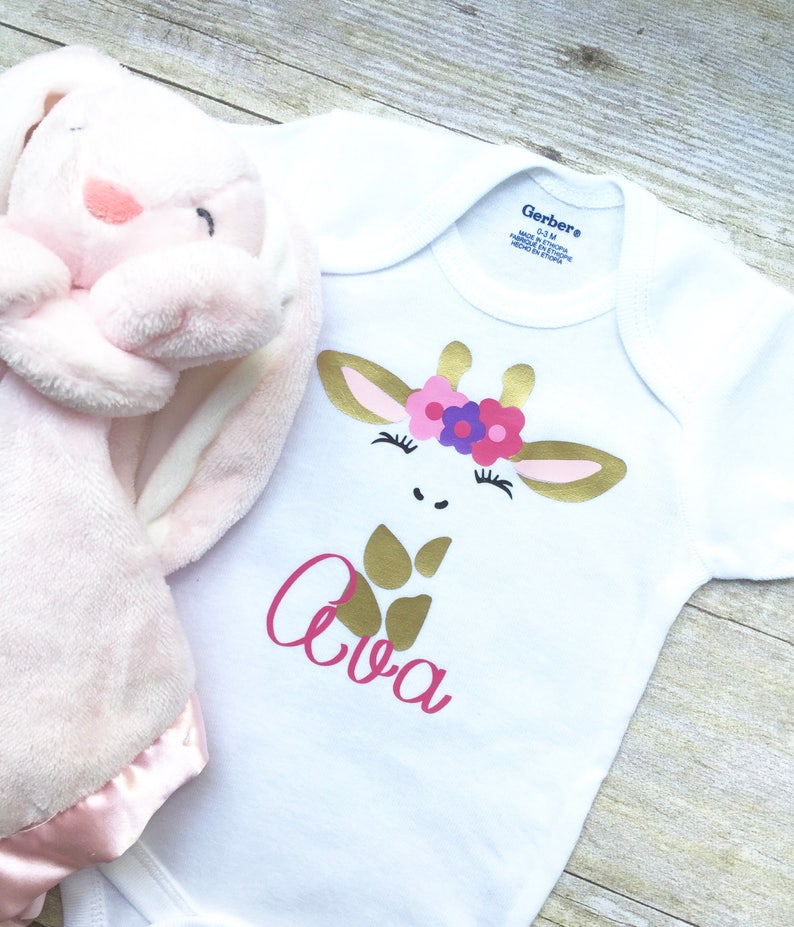 Baby Girl Personalized Onesie Baby Shower Gift Newborn Onesie Take Home Outfit Baby Girl Shirts Baby Girl Clothes Baby Custom Onesie