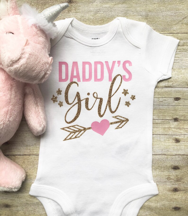 Daddy's Girl Onesie Baby Girl Onesie Newborn Onesie Etsy