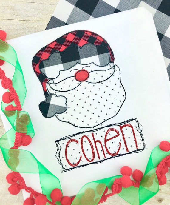 Embroidered Boy Christmas Santa Shirt, Personalized Christmas Clothing, Baby Boy Christmas Bodysuit, Boy Santa Shirt, Baby Boy Clothes