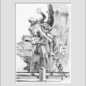 Drawings from Rome, Italy - FONTANA dei QUATTRO FIUMI (2) - Piazza Navona - Wall art - Download & print the original artwork