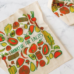 Thankful For Tacos - Taco Tuesday Print - Kitchen Decor