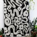 Snakes and Poppies Blanket - Black and White Cotton Throw - Snake Pattern - Reversible - Classic Apartment Living Room NYC