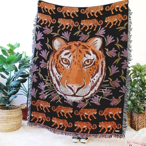 Tiger Parade Tapestry Blanket Cotton Throws Classic Living Room Housewarming Gift Wild Cat Home Decor Etsy Canada