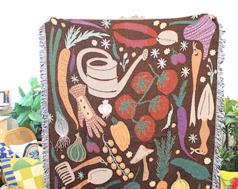 Garden Veggies Tapestry Blanket 