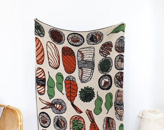 sushi pillow and blanket