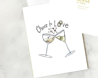 Cheers To Love Greeting Card