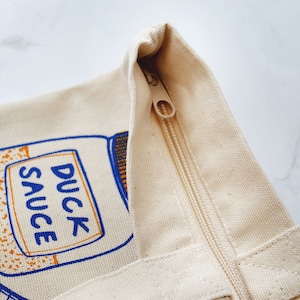 Thank You Enjoy Chinese Take Out Tote Bag Reusable Canvas Tote Bag Housewarming Gift Reusable Tote Cotton Fabric Gift Bag image 6