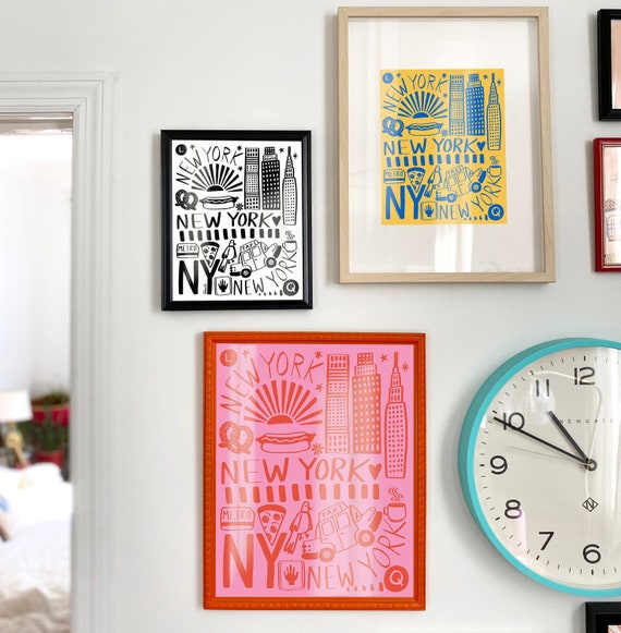New York Art Print Digital Download - NYC Decor - Printable Artwork - New York Digital Illustration - House Warming Gift - Digital Artwork